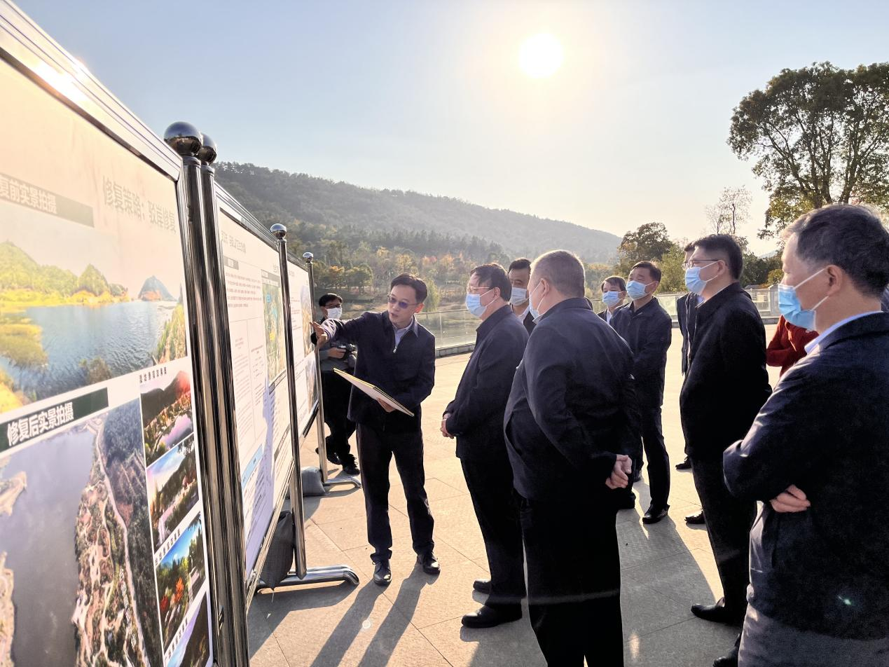 自然资源部王广华部长一行调研马驿山矿区生态修复项目